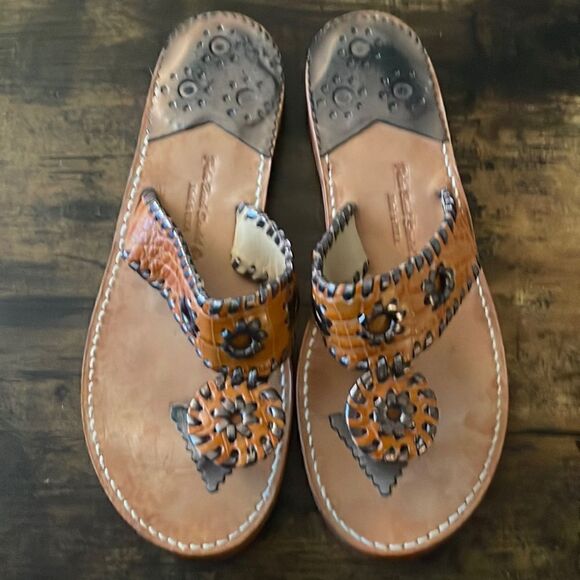 Palm Beach Sandals Shoes - Palm Beach Sandals Croc Sandals Size 7 made in USA/ excellent